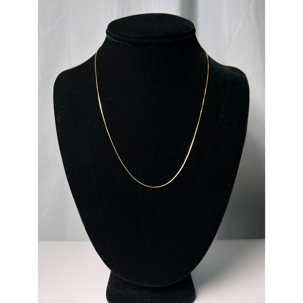 Royal Chain 10K Solid Yellow Gold 18.5" Fine Box Chain Necklace Stamped 10K RCI